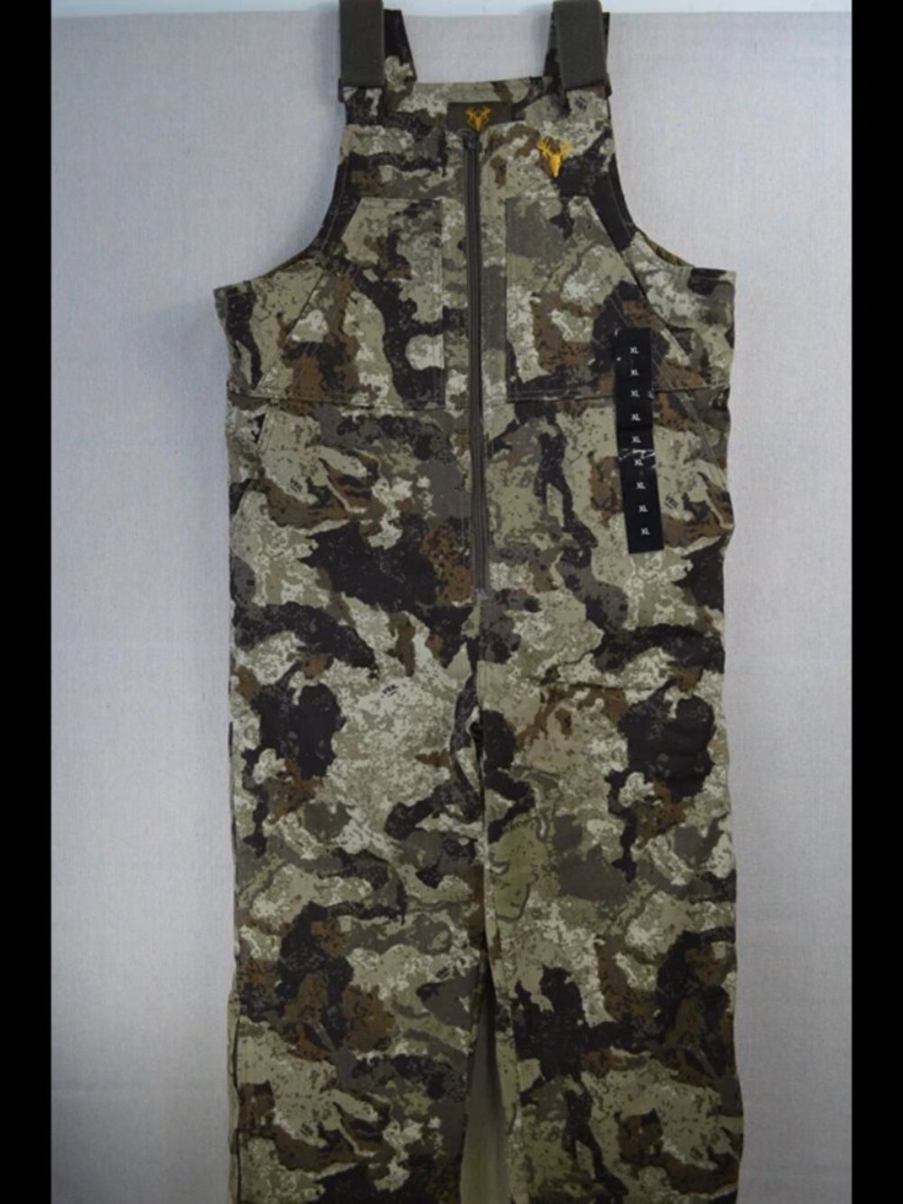 Hot Shot Mens Multicolor Bib Pants Insulated Veil Camo Adjustable Height Size XL